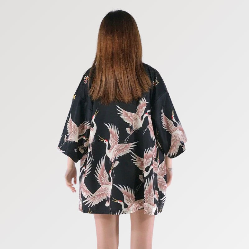 Kurze Damen-Kimono-Jacke 'Annaki' – japanisches Gewand, Kimono im japanischen Design