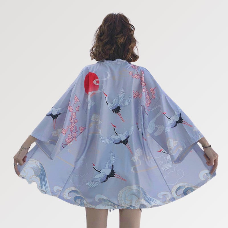 Seiden-Kimono-Jacke 'Osaka' für Damen – japanisches Gewand, Kimono im japanischen Design