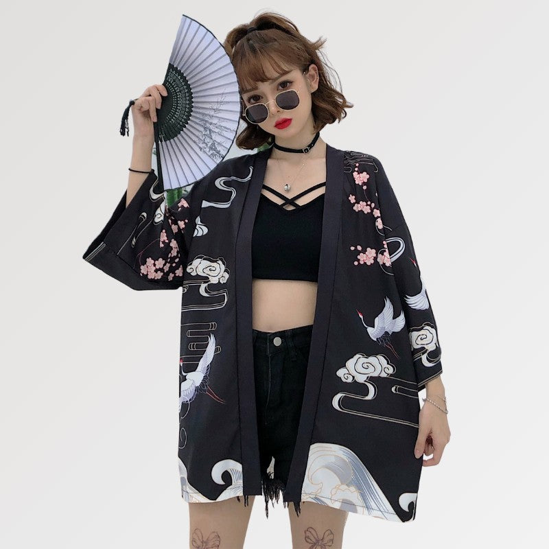Seiden-Kimono-Jacke 'Osaka' für Damen – Kimono für traditionelle Anlässe, Premium-Qualität