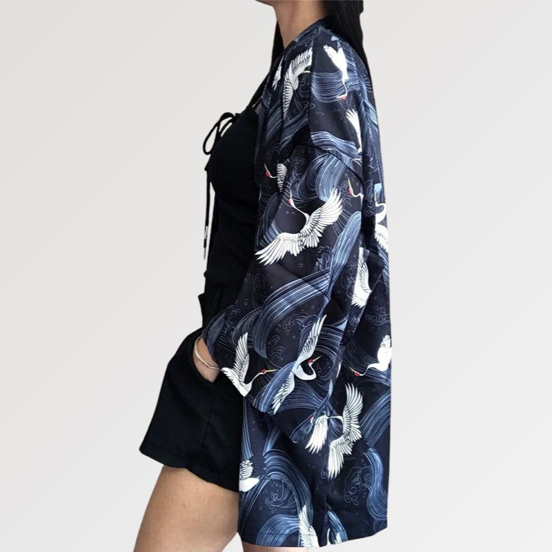 Frühlingskimono für Damen 'Shikuru' – Kimono für traditionelle Anlässe, Premium-Qualität